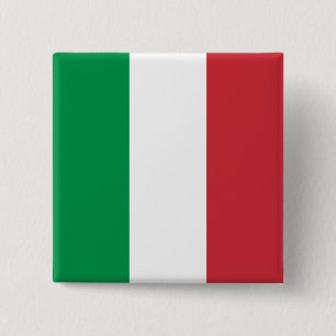 Bóton Quadrado 5.08cm A bandeira de Italia