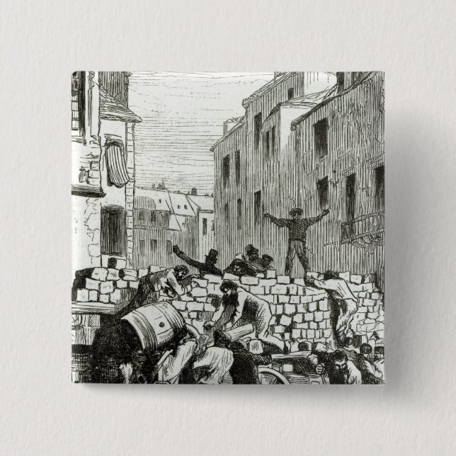 Bóton Quadrado 5.08cm A barricada (Frente)