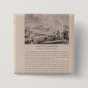 Bóton Quadrado 5.08cm A batalha de Austerlitz, o 2 de dezembro de 1805