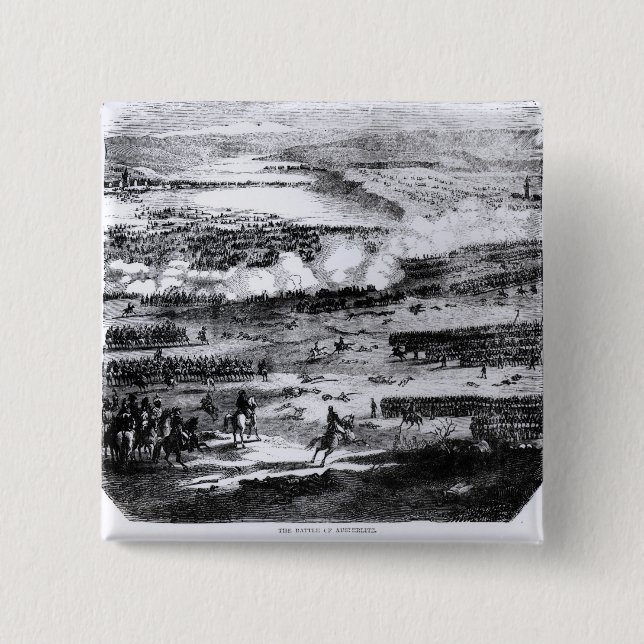 Bóton Quadrado 5.08cm A batalha de Austerlitz, o 2 de dezembro de 1805 (Frente)
