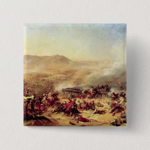 Bóton Quadrado 5.08cm A batalha de Mont Thabor, o 16 de abril de 1799