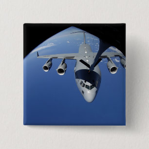 Bóton Quadrado 5.08cm A C-17 Globemaster III recebe combustível 2