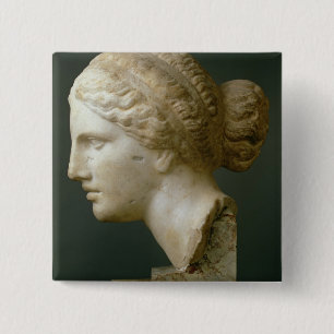Bóton Quadrado 5.08cm A cabeça de Kauffmann, romana (mármore)