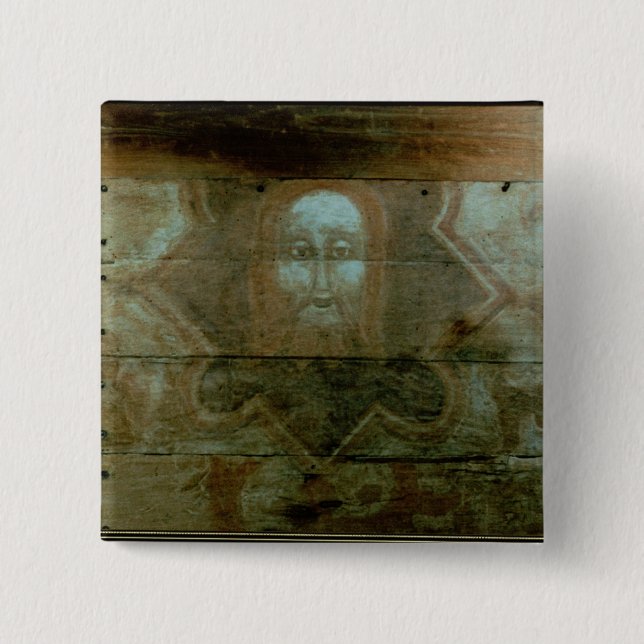 Bóton Quadrado 5.08cm A cabeça do cristo, c.1280 (Frente)