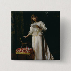 Bóton Quadrado 5.08cm A carta de amor