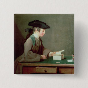 Bóton Quadrado 5.08cm A casa de cartões, c.1736-37