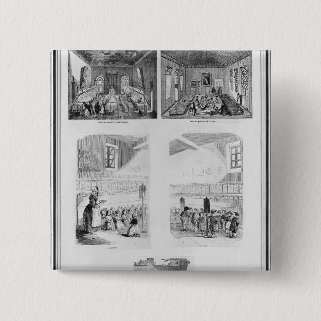 Bóton Quadrado 5.08cm A casa de foundling (Frente)