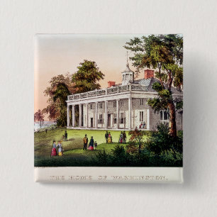 Bóton Quadrado 5.08cm A casa de George Washington