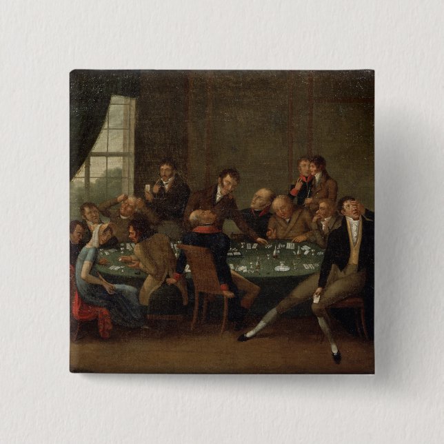 Bóton Quadrado 5.08cm A casa de jogo (Frente)