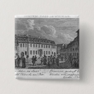Bóton Quadrado 5.08cm A casa de Johan Wolfgang von Goethe dentro
