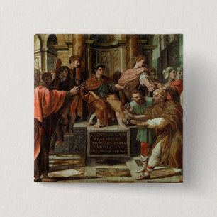 Bóton Quadrado 5.08cm A cegueira de Elymas (desenhos animados para o