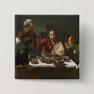Bóton Quadrado 5.08cm A ceia em Emmaus, 1601 2