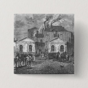 Bóton Quadrado 5.08cm A cervejaria de Meux, 1830