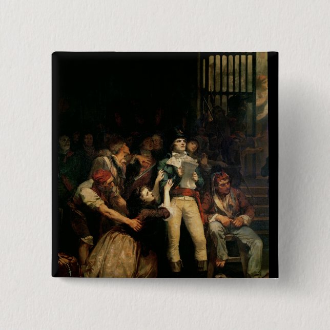 Bóton Quadrado 5.08cm A chamada para as últimas vítimas do terror (Frente)