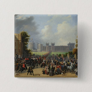 Bóton Quadrado 5.08cm A chegada de Louis-Philippe em Windsor
