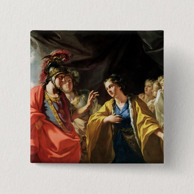 Bóton Quadrado 5.08cm A clemência de Alexander o excelente (Frente)