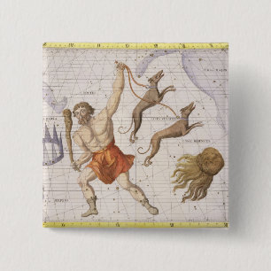 Bóton Quadrado 5.08cm A constelação de Bootes, chapeia 20 'do atlas Coel