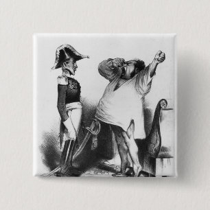 Bóton Quadrado 5.08cm A contagem Villaflor que diz o imperador Brasil de