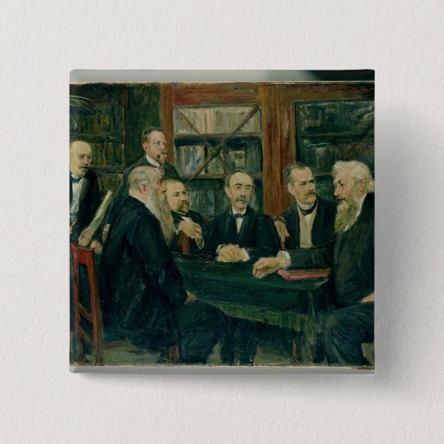 Bóton Quadrado 5.08cm A convenção dos professores, 1906 de Hamburgo (Frente)