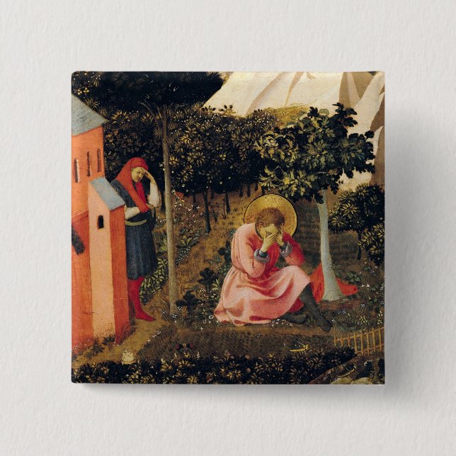 Bóton Quadrado 5.08cm A conversão de St Augustine (Frente)