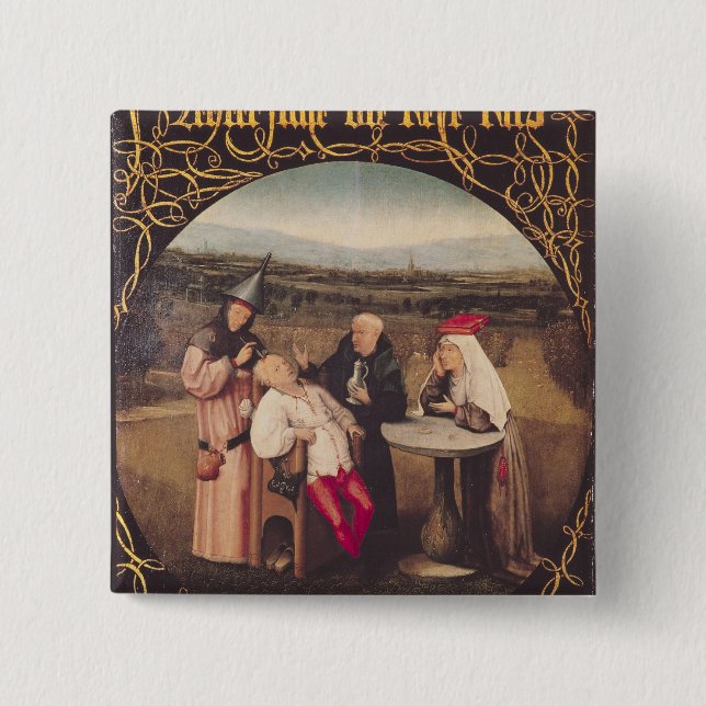 Bóton Quadrado 5.08cm A cura do insensatez (Frente)