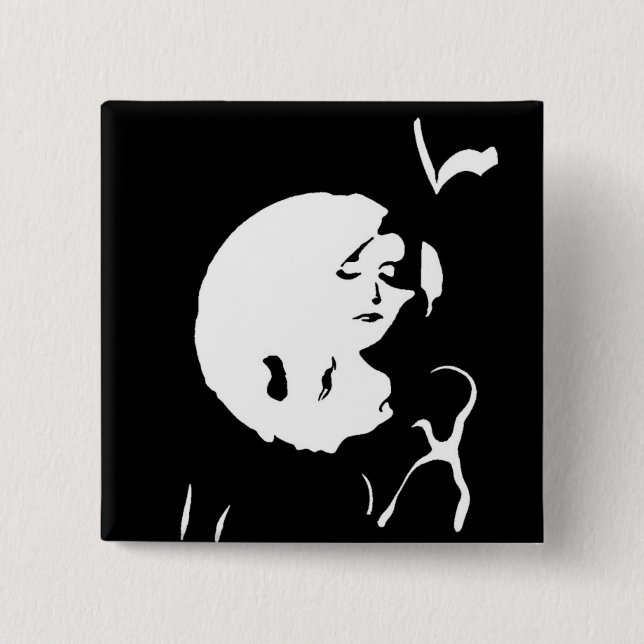 Bóton Quadrado 5.08cm A Dama (Frente)