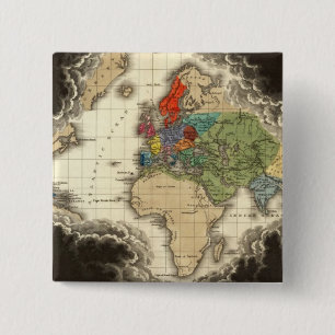 Bóton Quadrado 5.08cm A descoberta do America 1498 AD