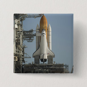 Bóton Quadrado 5.08cm A descoberta do vaivém espacial senta pronto