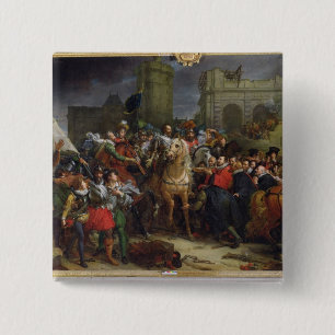 Bóton Quadrado 5.08cm A entrada de Henri IV em Paris