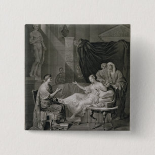 Bóton Quadrado 5.08cm A entrevista de Augustus e de Cleopatra, gravada