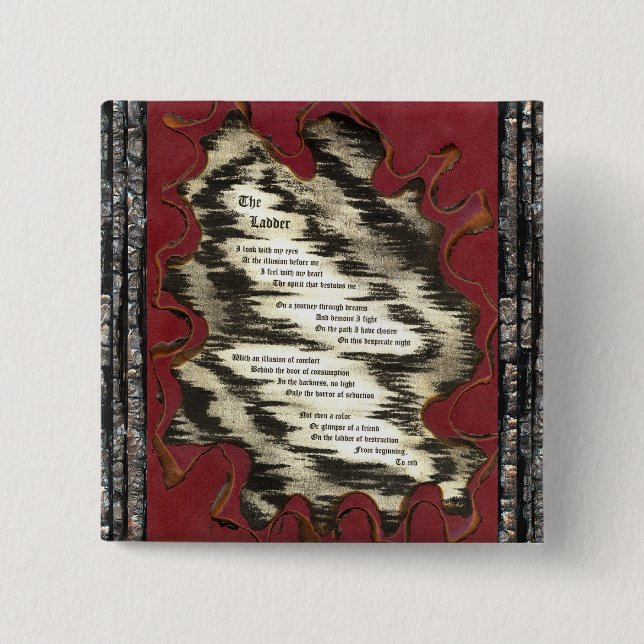 Bóton Quadrado 5.08cm A Escada (Frente)