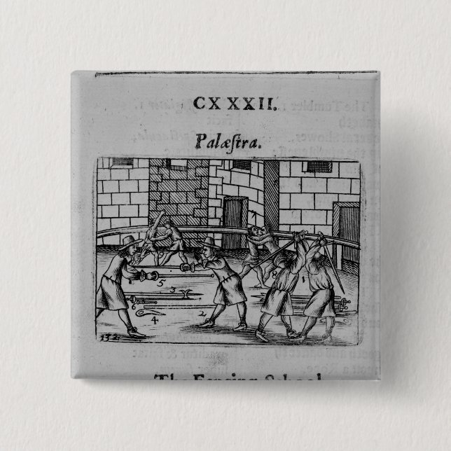 Bóton Quadrado 5.08cm A escola de cerco (Frente)