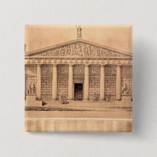 Bóton Quadrado 5.08cm A escola de equitação das guardas imperiais, St.