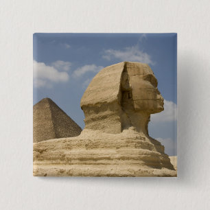 Bóton Quadrado 5.08cm A Esfinge, Giza, Al Jizah, Egito