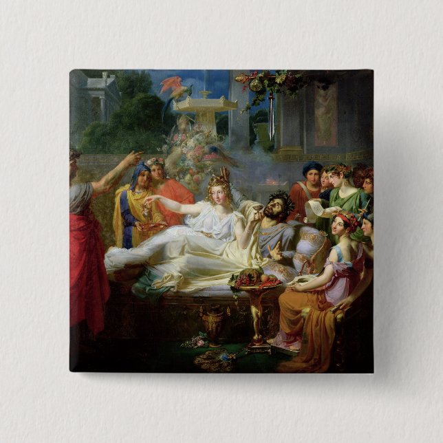 Bóton Quadrado 5.08cm A espada de Damocles (Frente)