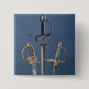 Bóton Quadrado 5.08cm A espada do oficial da infantaria