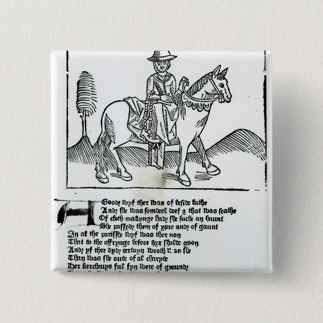 Bóton Quadrado 5.08cm A esposa do banho (Frente)