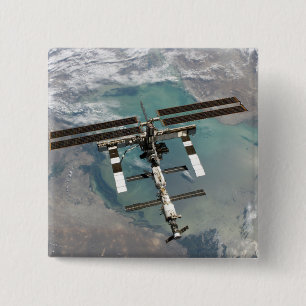 Bóton Quadrado 5.08cm A estação espacial internacional