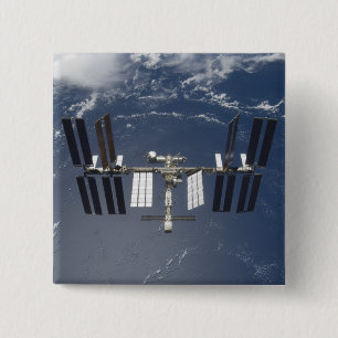 Bóton Quadrado 5.08cm A estação espacial internacional 13