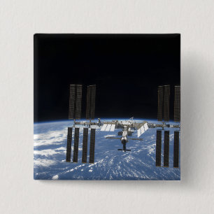 Bóton Quadrado 5.08cm A estação espacial internacional 18