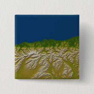 Bóton Quadrado 5.08cm A falha alpina ao longo da costa oeste