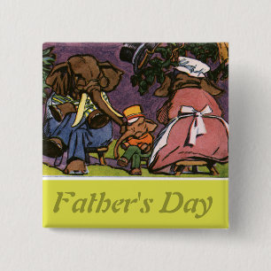 Bóton Quadrado 5.08cm A Família Elefante -