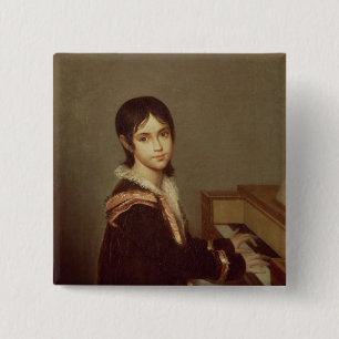 Bóton Quadrado 5.08cm A filha do artista no piano