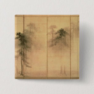 Bóton Quadrado 5.08cm A floresta dos pinhos