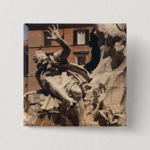 Bóton Quadrado 5.08cm A fonte dos quatro rios