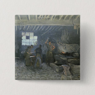Bóton Quadrado 5.08cm A forja no Margoso-le-Roi, Yvelines, 1875