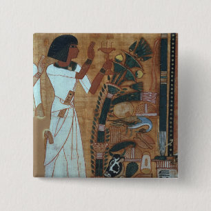 Bóton Quadrado 5.08cm A fumigação de Osiris, página do livro do th
