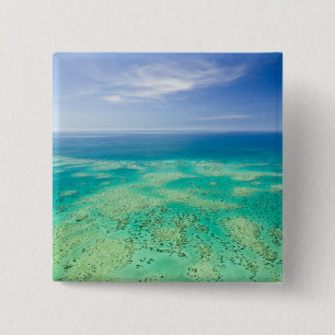 Bóton Quadrado 5.08cm A Grande Barreira de Coral, vista aérea de Green 2