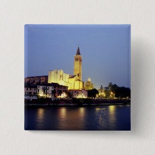 Bóton Quadrado 5.08cm A igreja de Sant'Anastasia em Verona, Itália.