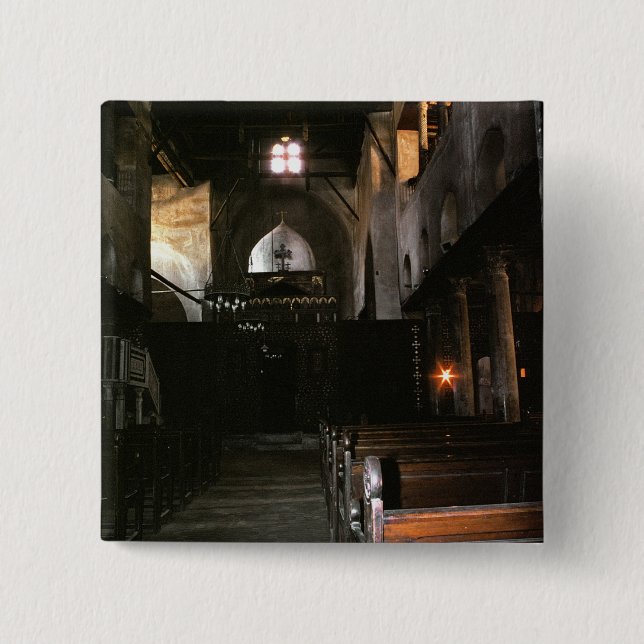 Bóton Quadrado 5.08cm A igreja dos santos Sergius e do Baco (Frente)